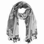 Rose Floral Pashmina Reversible Scarf Shawl