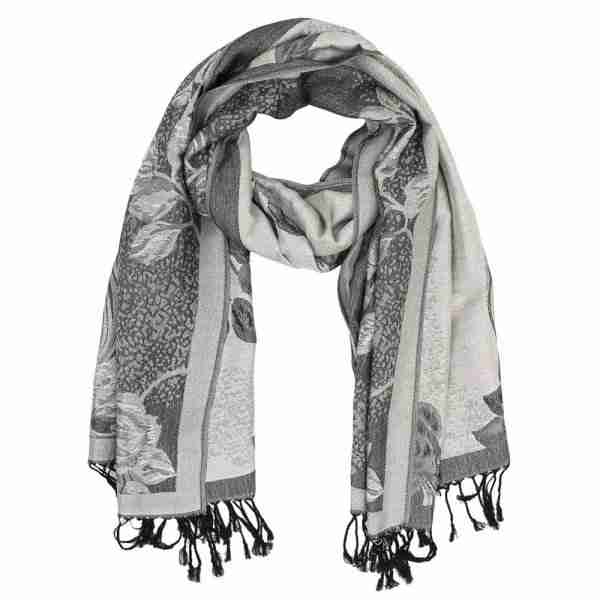 Rose Floral Pashmina Reversible Scarf Shawl