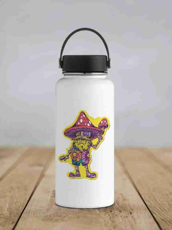 Psychedelic Mushroom Man Sticker