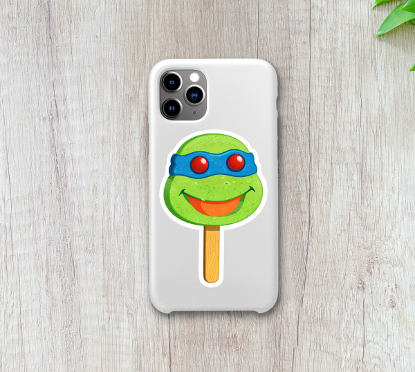 Retro Turtle Popsicle Ice Cream Funny Nostalgic Sticker