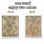 Rose Floral Pashmina Reversible Scarf Shawl