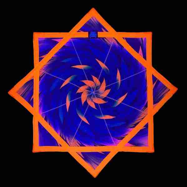 Vortex Bloom Flow Star - Double-Sided (UV Reactive)