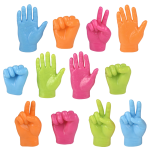 Neon Hand Finger Puppets 2.5"