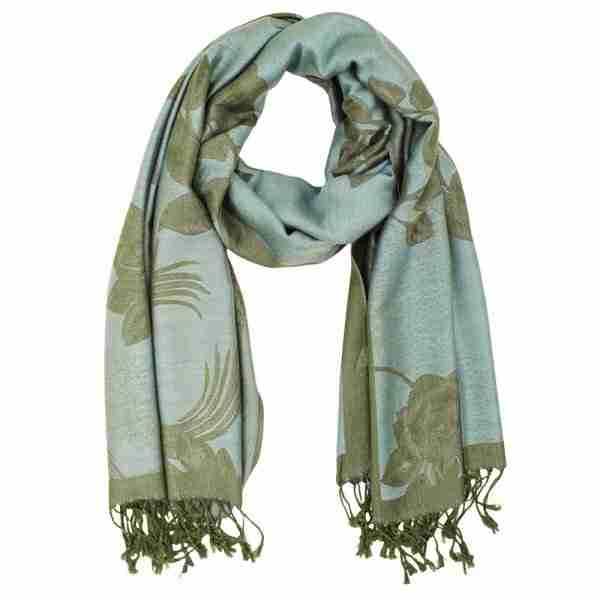Rose Floral Pashmina Reversible Scarf Shawl