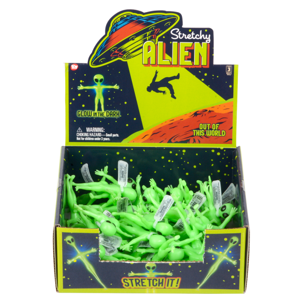 Glow In Dark Stretchy Alien 2.25"
