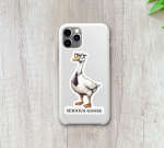 Serious Goose Sticker | Funny Goose in Tie Vinyl Decal