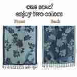 Rose Floral Pashmina Reversible Scarf Shawl