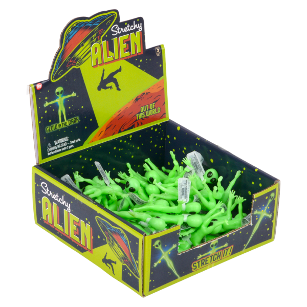 Glow In Dark Stretchy Alien 2.25"