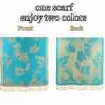 Rose Floral Pashmina Reversible Scarf Shawl
