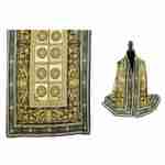 Abstract Pattern Printed Oblong Silky Satin Scarf Shawl