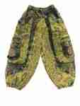 Green Patchwork Box Pocket Balloon Pant