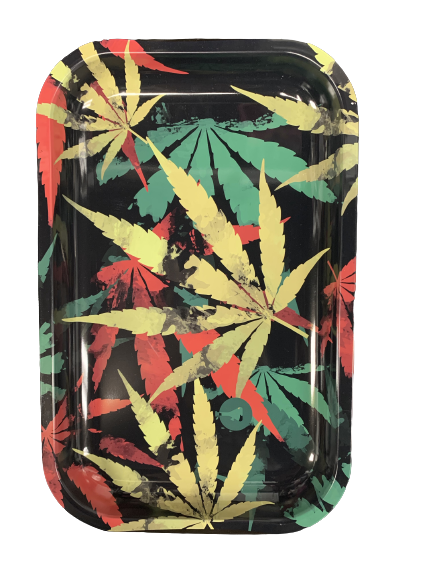 Medium Rolling Tray Rasta Mary Jane