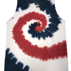 The Drop Tie dye Tank - Red/White/Blue Combo