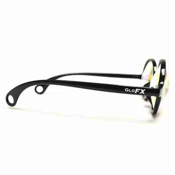 GloFX Black Kaleidoscope Glasses- Rainbow Wormhole