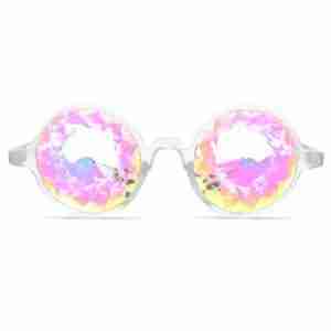 GloFX Clear Kaleidoscope Glasses- Rainbow