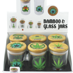 Glass Stash Jar with Bamboo Lid