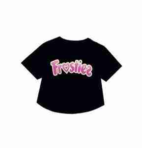 Frostiez Black Crop Top
