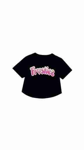 Frostiez Black Crop Top