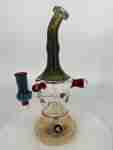 Naptime Glass 10mm Rig w/ Fumed Bottom and Z Tumbled Opals