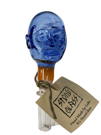 Stone Glass Cobalt Lite/OJ Heady Bowl