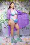 UV-Reactive Tie-Dye High-Waist Bottoms – Pastel