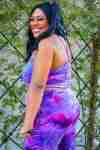Rolita Couture Purple Tie-Dye Low-Rise Joggers