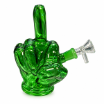 6-Inch Middle Finger Glass Water Pipe – Green