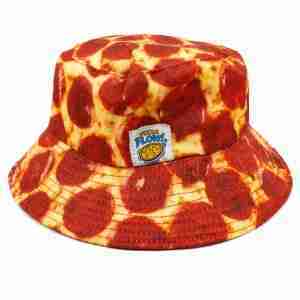 Pizza Flow Pizza-Print Bucket Hat – Large