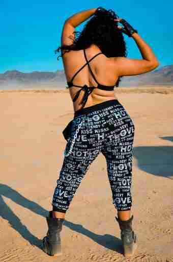 Rolita Couture Kiss Me High-Waisted Joggers – Black & White