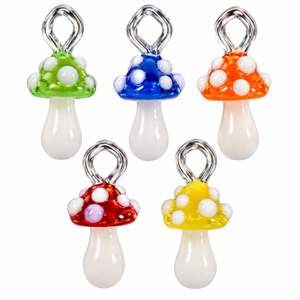 Kyle White Glass Mushroom Pendant