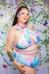 UV-Reactive Tie-Dye High-Waist Bottoms – Pastel