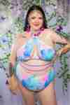 UV-Reactive Tie-Dye High-Waist Bottoms – Pastel