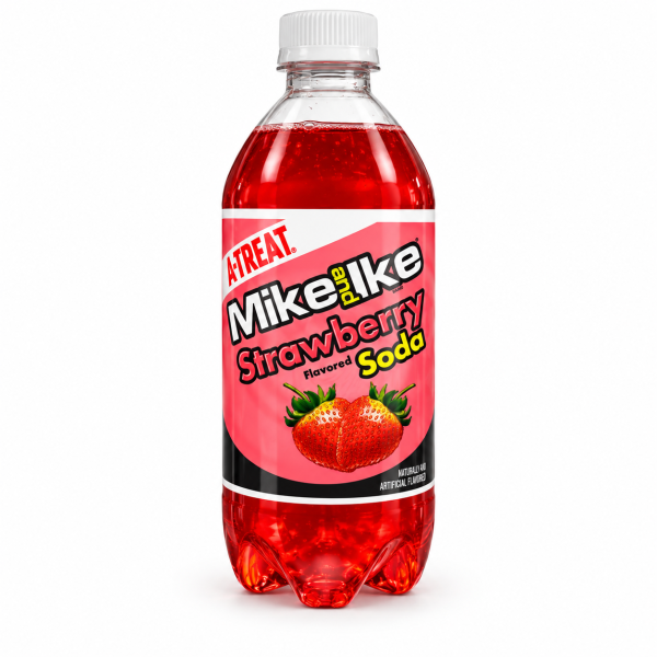 A-Treat Mike And Ike Strawberry Soda - 20 Oz