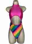 Rolita Couture Pink Rainbow Festival Bodysuit