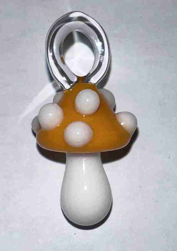 Kyle White Glass Mushroom Pendant