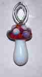 Kyle White Glass Mushroom Pendant