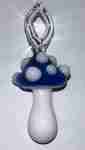 Kyle White Glass Mushroom Pendant