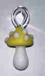 Kyle White Glass Mushroom Pendant