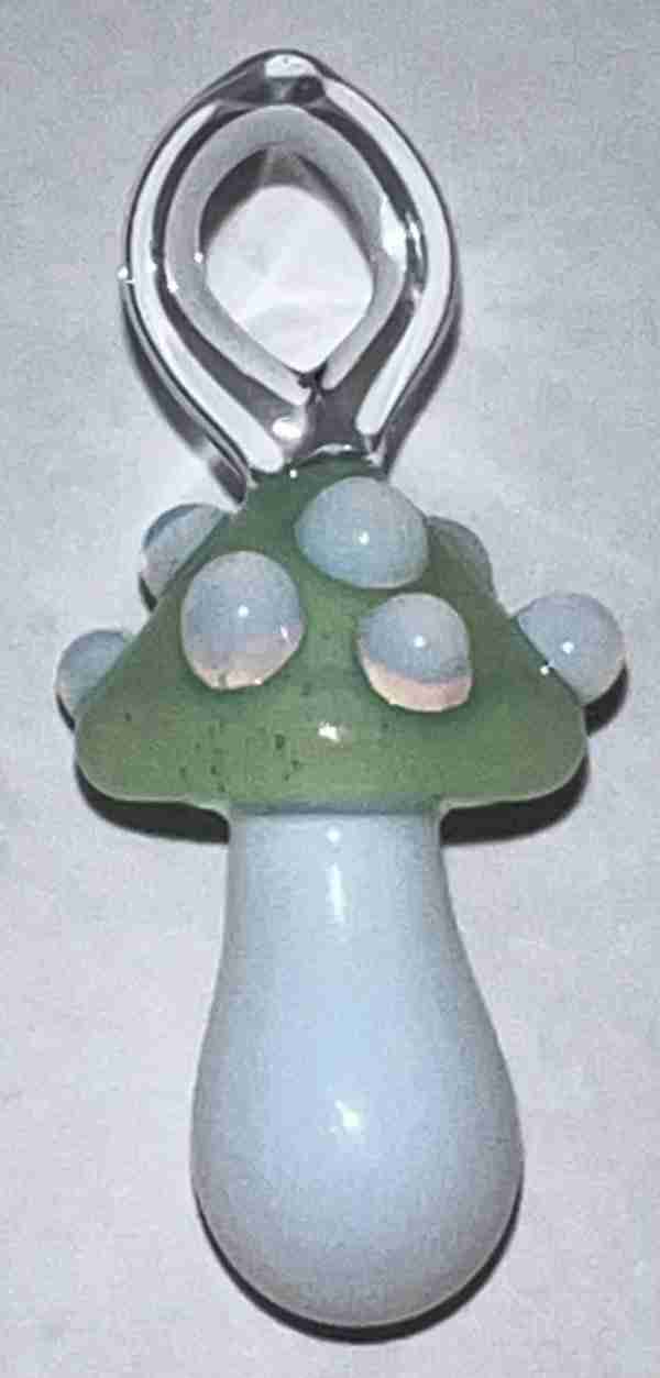 Kyle White Glass Mushroom Pendant