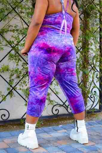 Rolita Couture Purple Tie-Dye Low-Rise Joggers