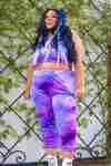 Rolita Couture Purple Tie-Dye Low-Rise Joggers