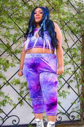 Rolita Couture Purple Tie-Dye Low-Rise Joggers