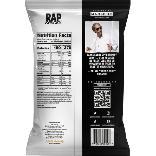 Snoop Dogg OG Bar-B-Que Cheddar Potato Chips (2.5oz)