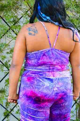 Rolita Couture Purple Tie-Dye Low-Rise Joggers