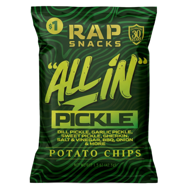 Rap Snacks All In Pickle Potato Chips 1.5oz