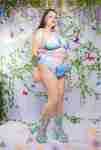 UV-Reactive Tie-Dye High-Waist Bottoms – Pastel