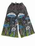 Jungle of Mushroom Artwork Cotton Palazzo Pants