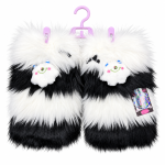 Liya Kitten Thick Striped Furry Leg Warmers