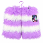 Liya Kitten Thick Striped Furry Leg Warmers
