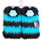 Liya Kitten Thick Striped Furry Leg Warmers